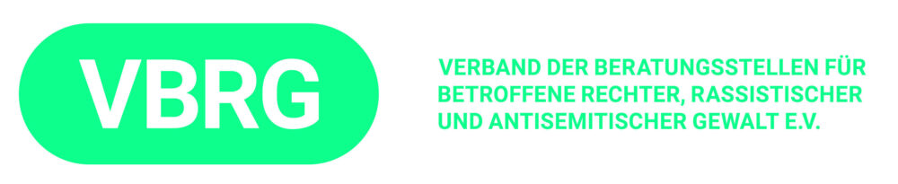 Logo der VBRG Verband der Beratungsstellen für Betroffene rechter, rassistischer und antisemitischer Gewalt