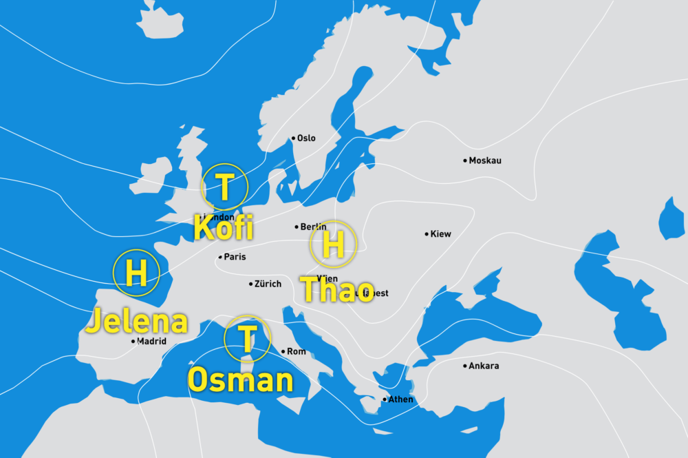 Wetterkarte aus der Kampagne Wetterberichtigung